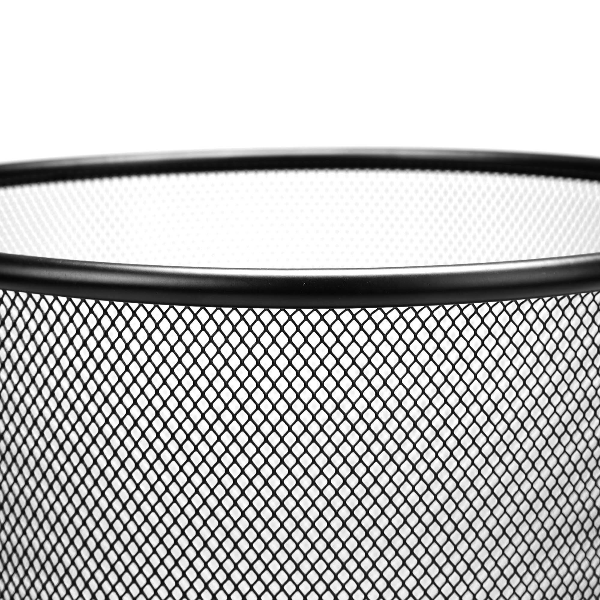 Mind Reader Garbage Round Metal Mesh Waste Basket Recycling Bin